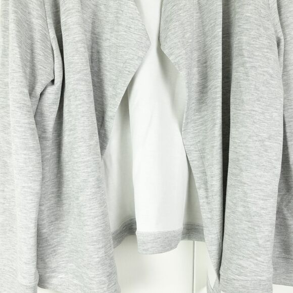 Chicos Open Front Cardigan Sweater Womens Size 2 U.S. 12/14 Colorblocked Gray - Picture 5 of 9